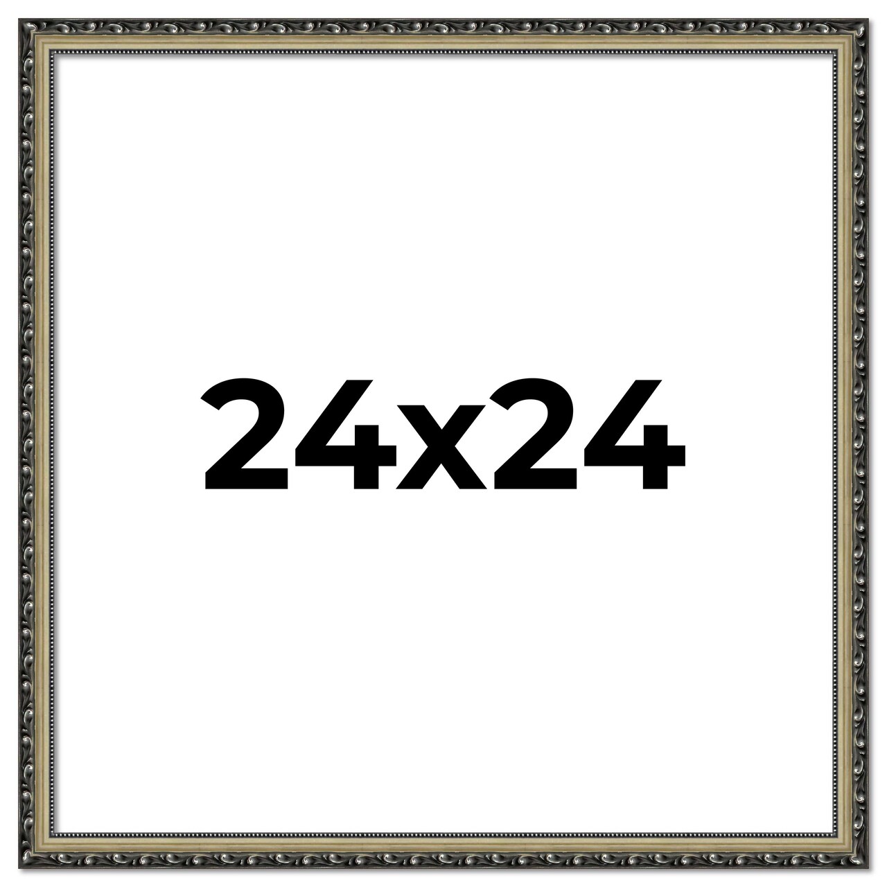24x24 Museum-Quality Picture Frame with UV-Resistant Acrylic & Acid-Free Backing, Available in 4 Finishes - Gold, Silver, Bronze, and Black